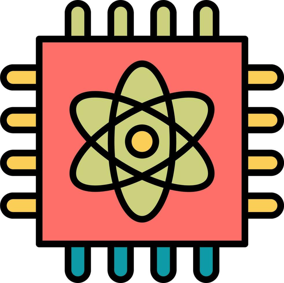 Quantum Computing Vector Icon