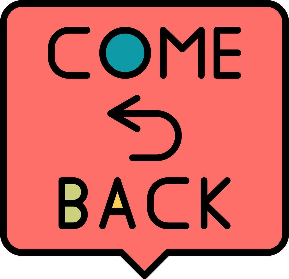 Come Back Vector Icon