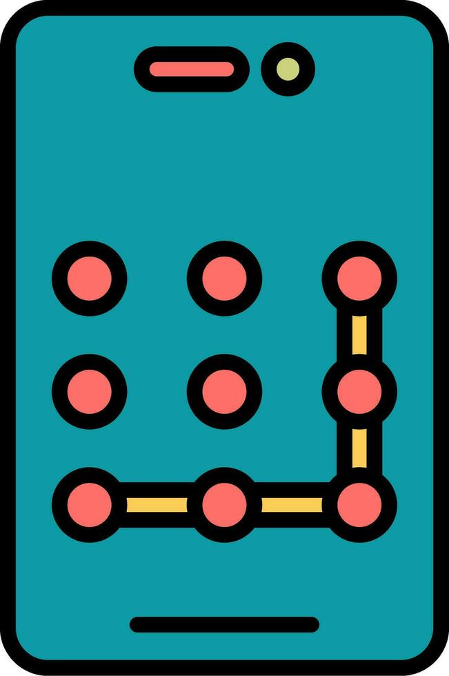 Pattern Lock Vector Icon