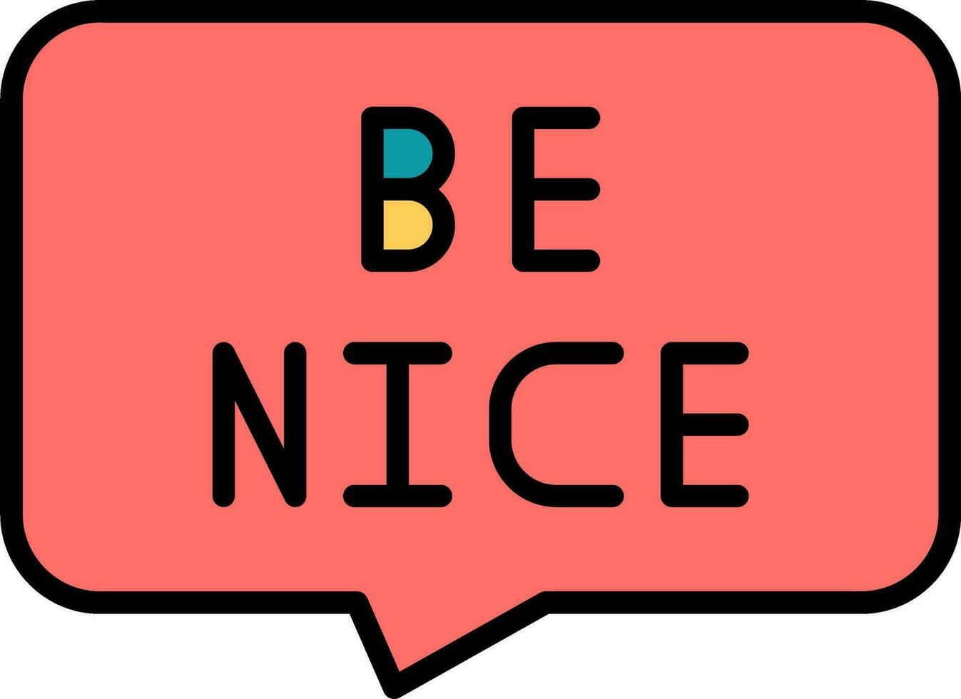 Be Nice Vector Icon