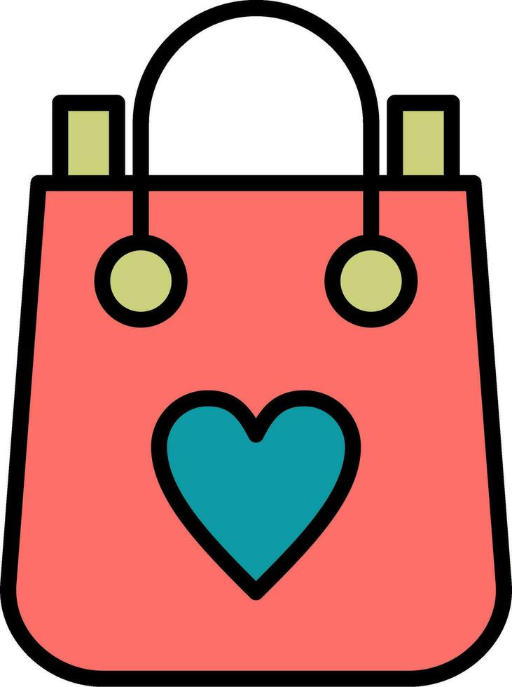 icono de vector de bolsa de compras