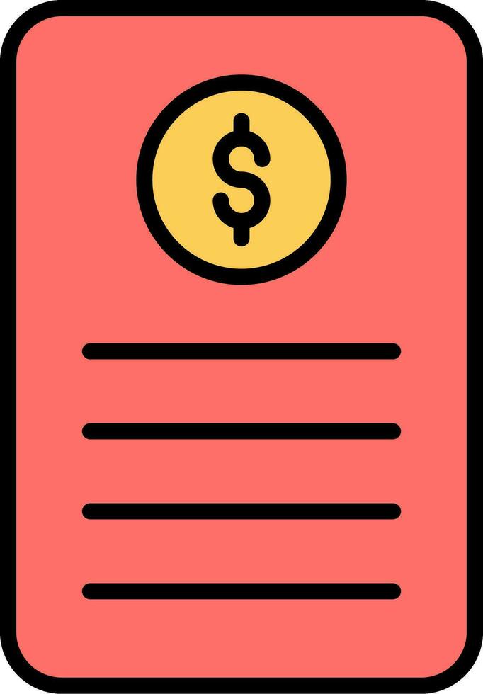 Bill Vector Icon