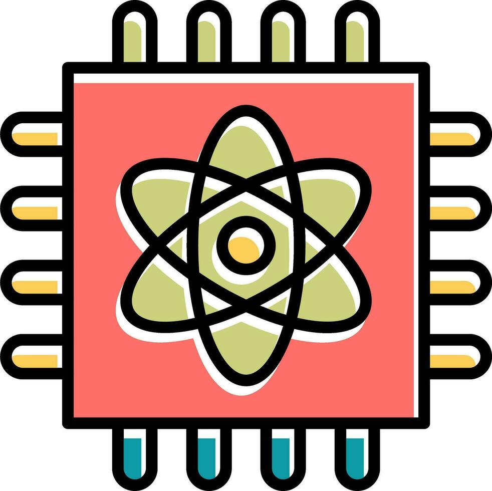 Quantum Computing Vector Icon