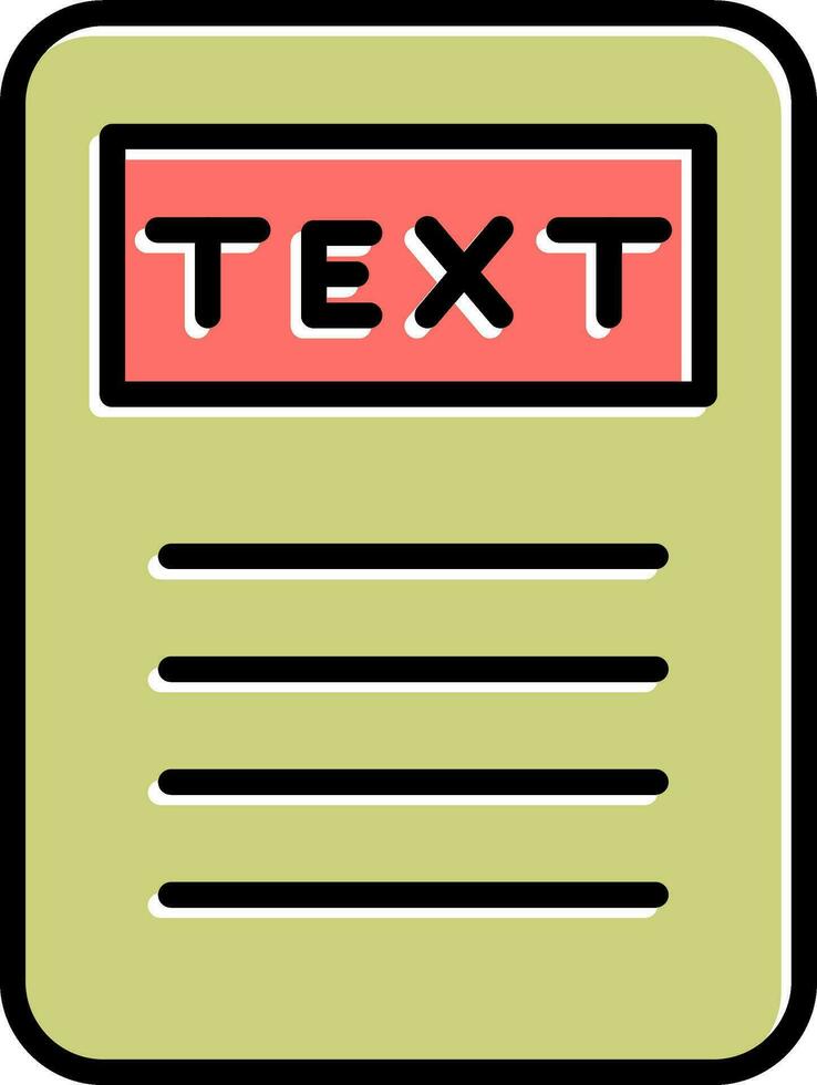 icono de vector de texto