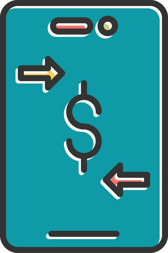 Online Money Transfer Vector Icon
