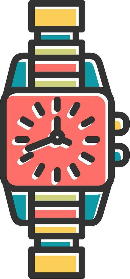 reloj, vector, icono vector