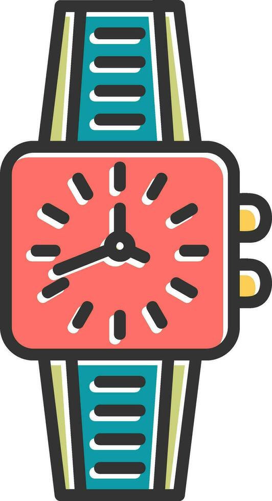 reloj, vector, icono vector