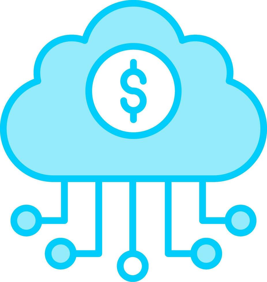 Banking Cloud Data Vector Icon