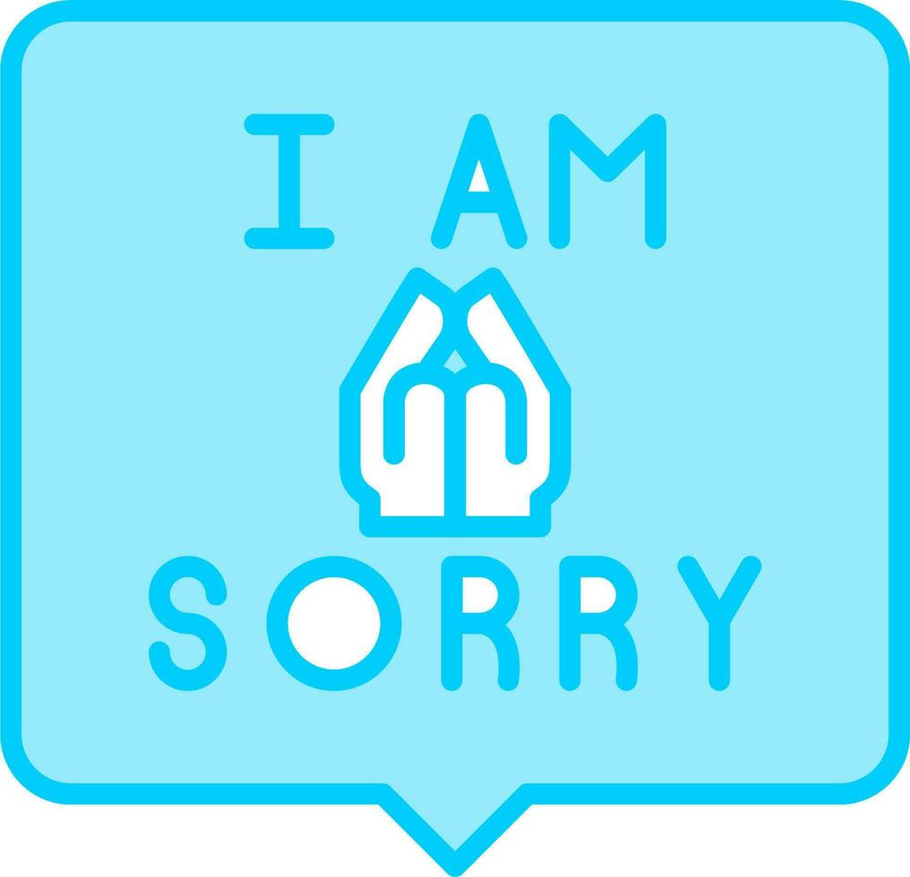 I Am Sorry Vector Icon