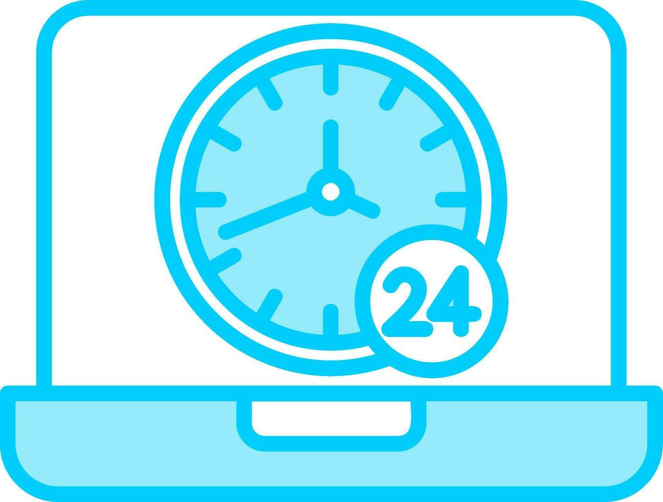 Icono de vector de 24 horas