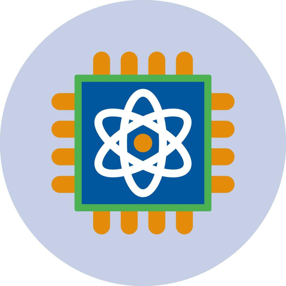 Quantum Computing Vector Icon