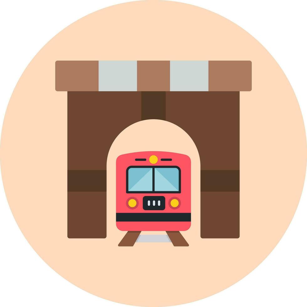 icono de vector de túnel