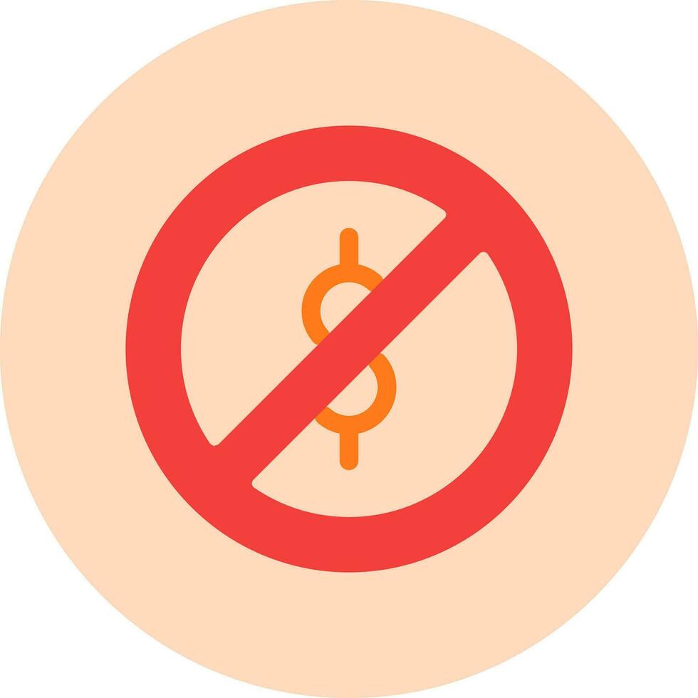 Cash Forbidden Vector Icon