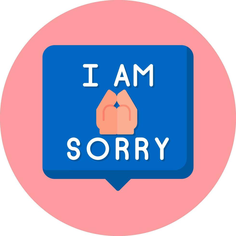 I Am Sorry Vector Icon