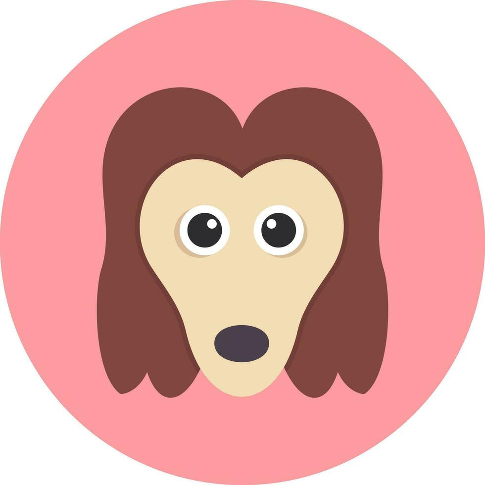 Afghan Hound Vector Icon