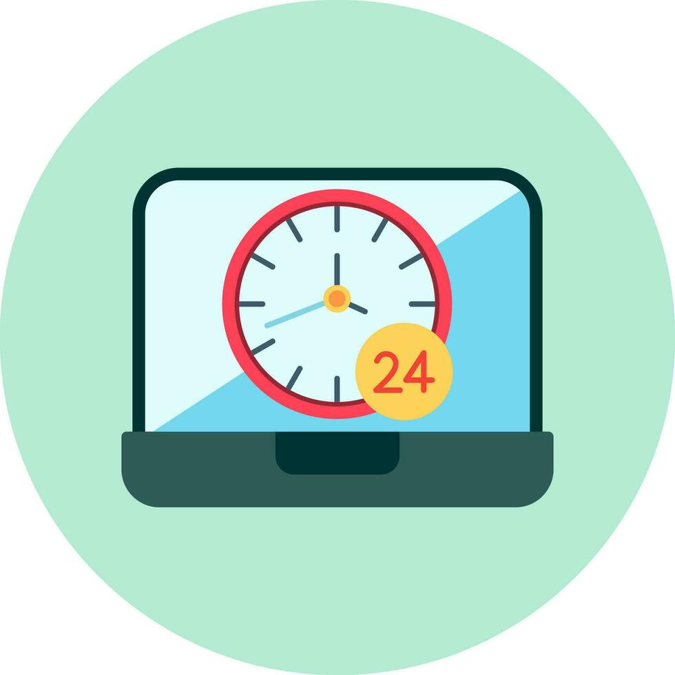 24 Hours Vector Icon