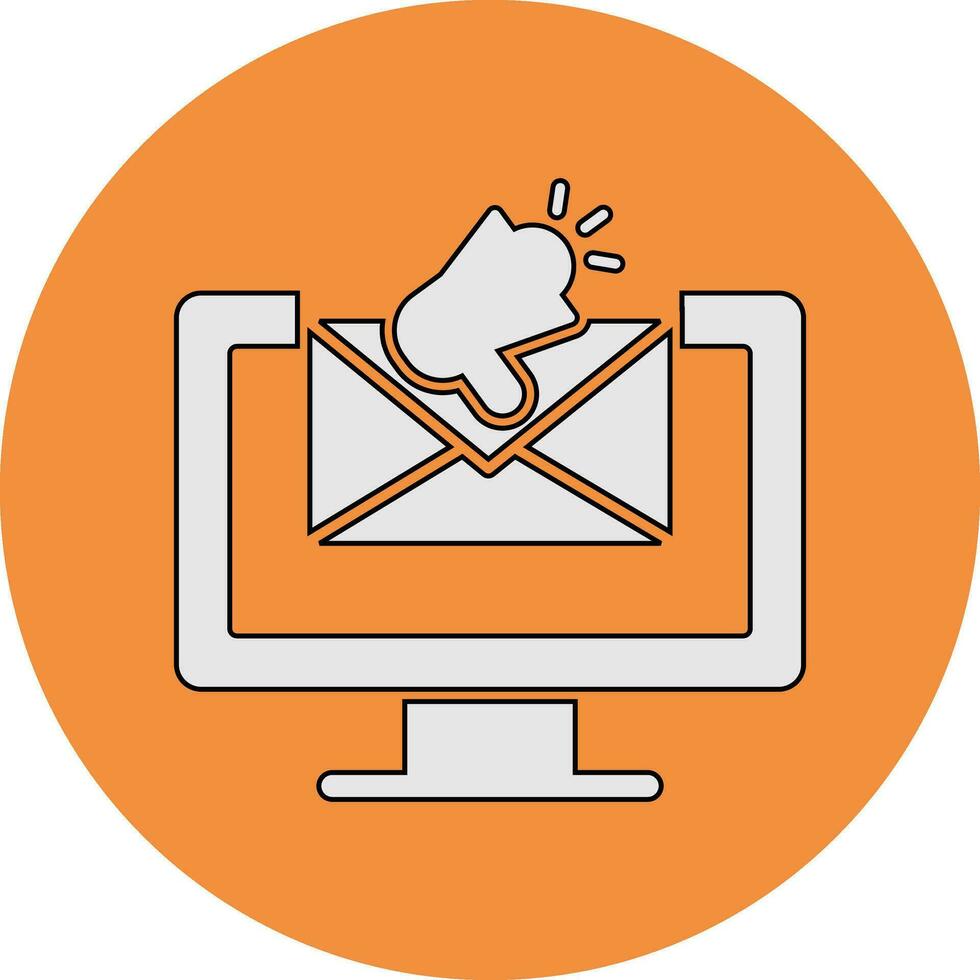 icono de vector de marketing por correo electrónico