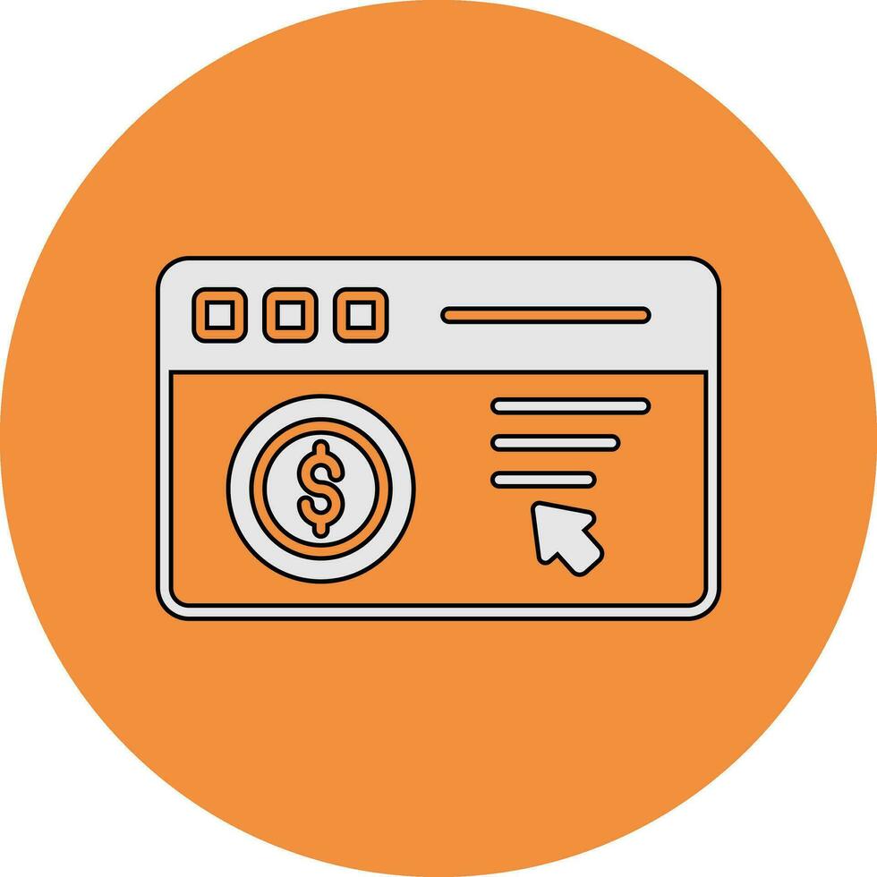 pago por clic icono de vector