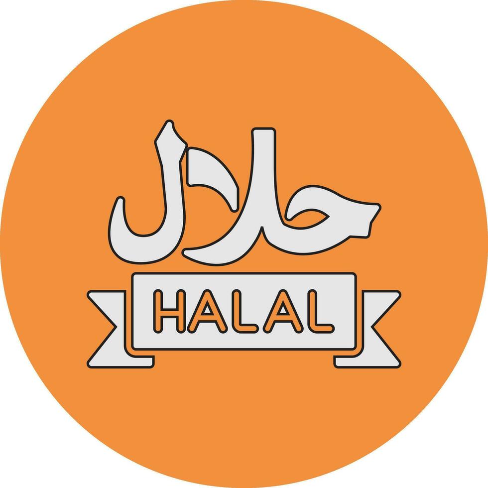 icono de vector halal