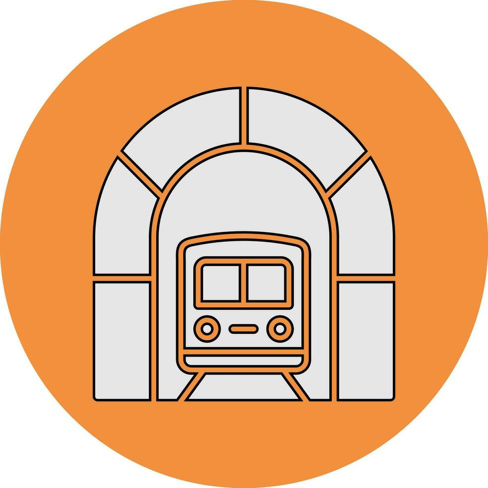 icono de vector de túnel