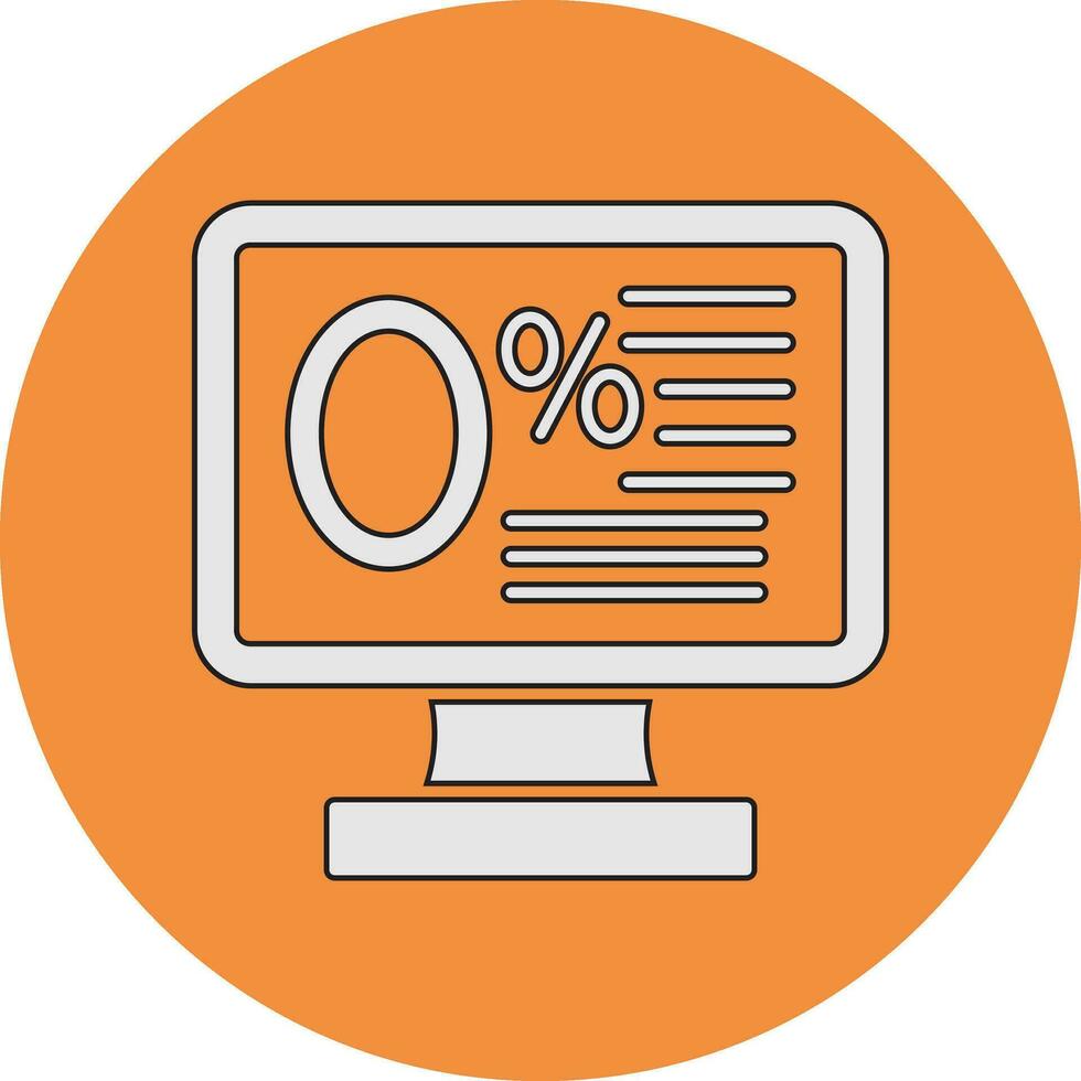 Zero Percent Vector Icon