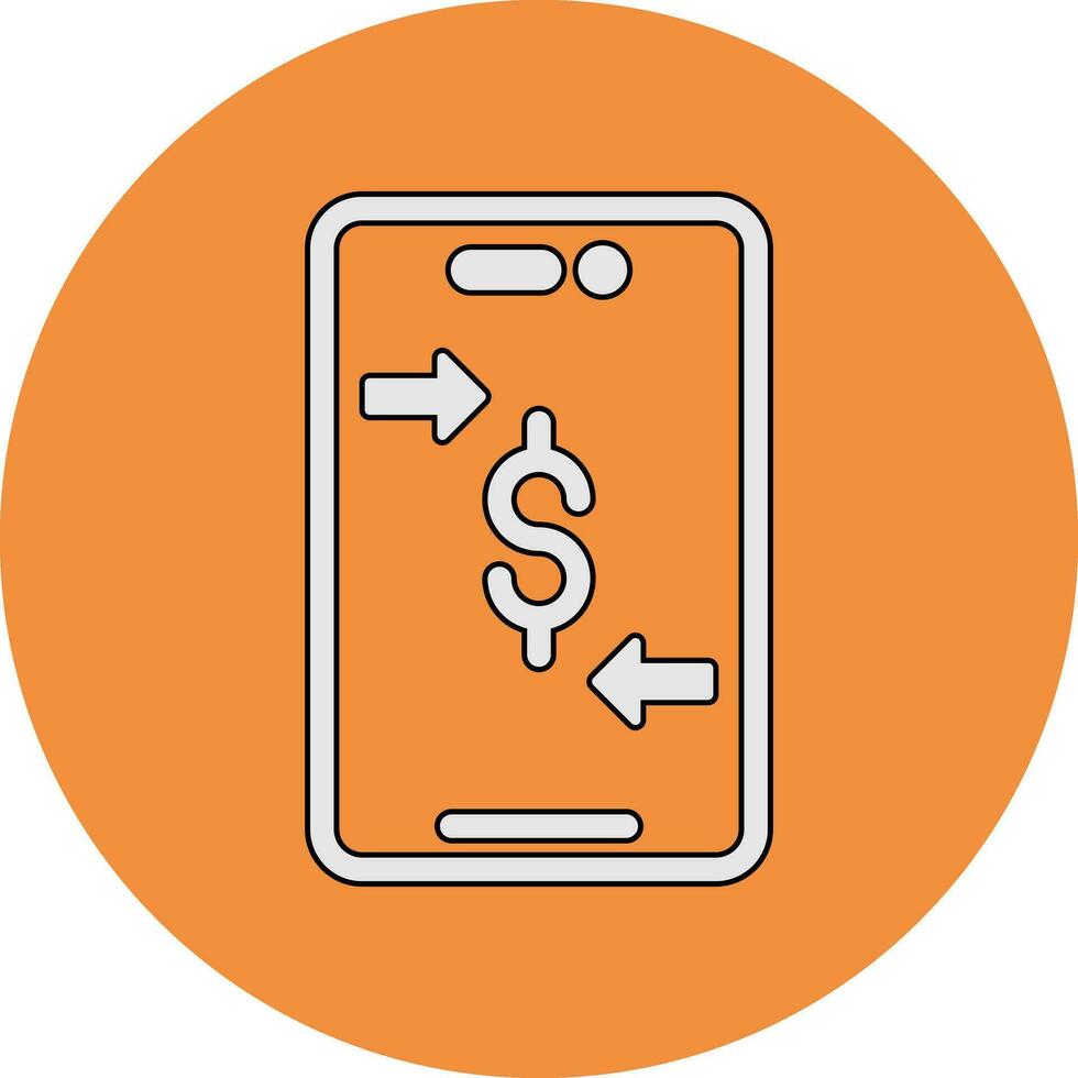 Online Money Transfer Vector Icon