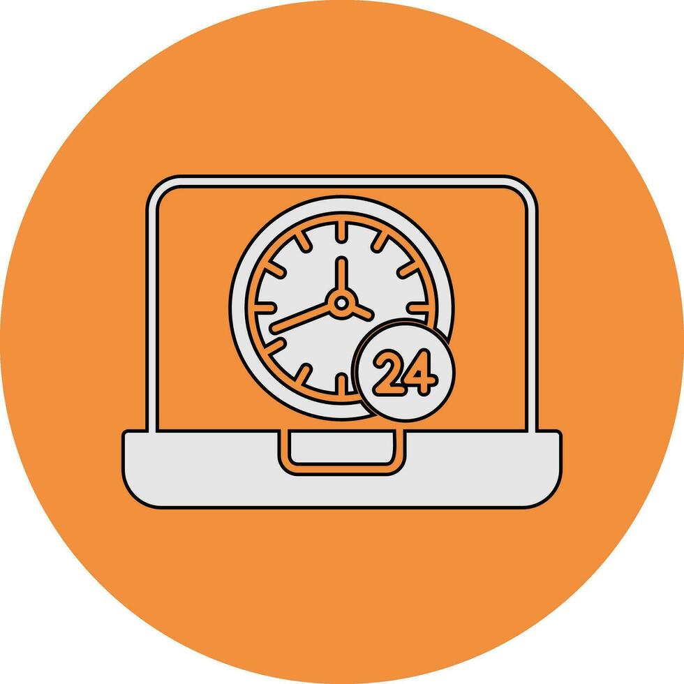 24 Hours Vector Icon