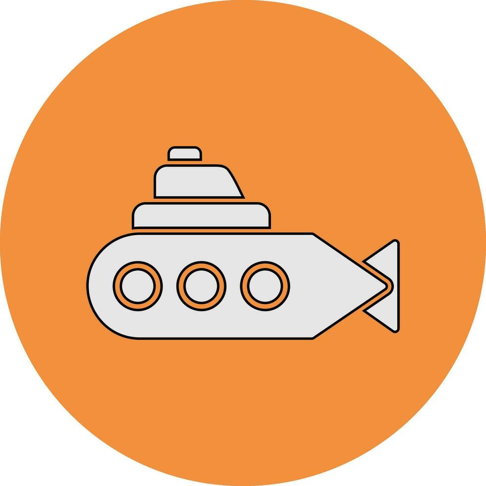 icono de vector submarino