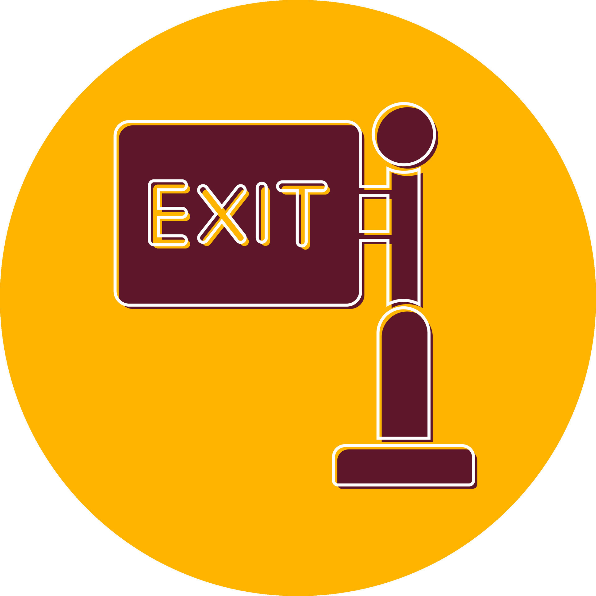 Exit Sign Vector Icon 31003475 Vector Art at Vecteezy