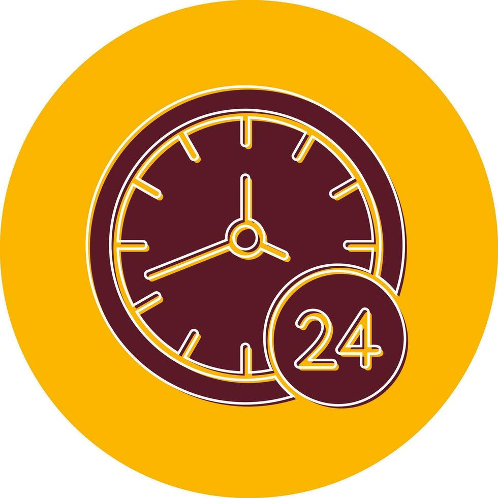 24 Hours Vector Icon