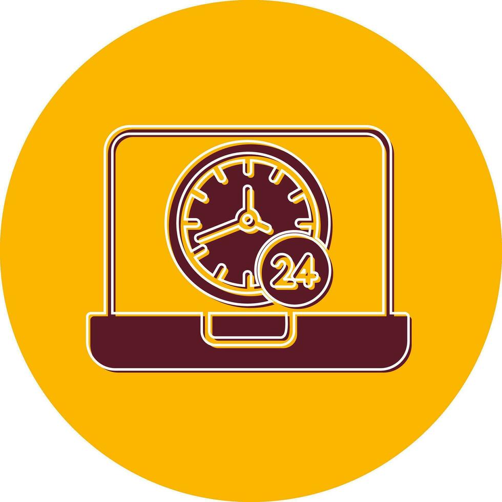 24 Hours Vector Icon