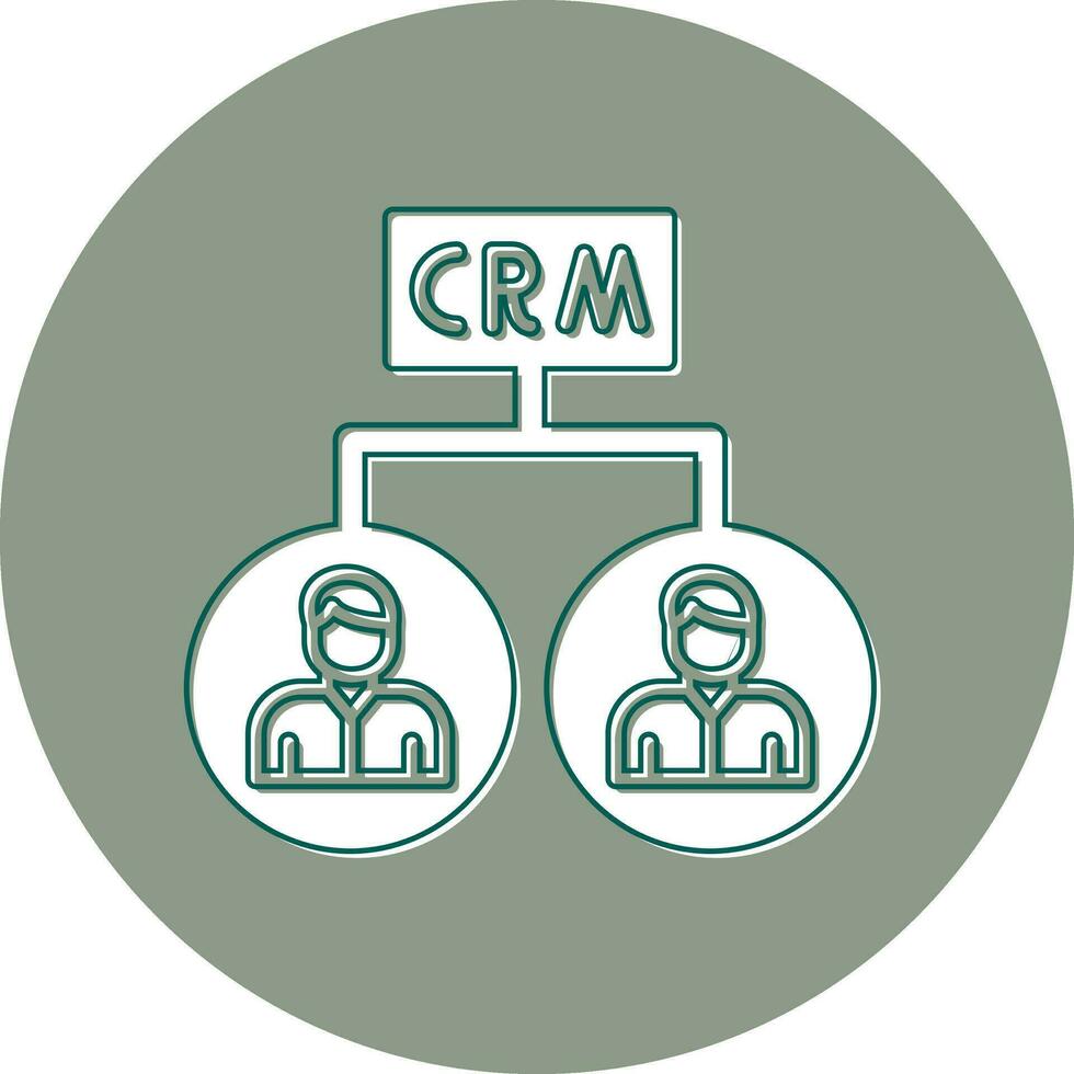 icono de vector de crm