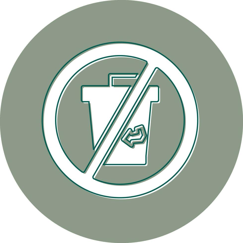 No Disposable Vector Icon