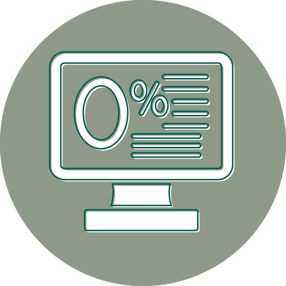 Zero Percent Vector Icon