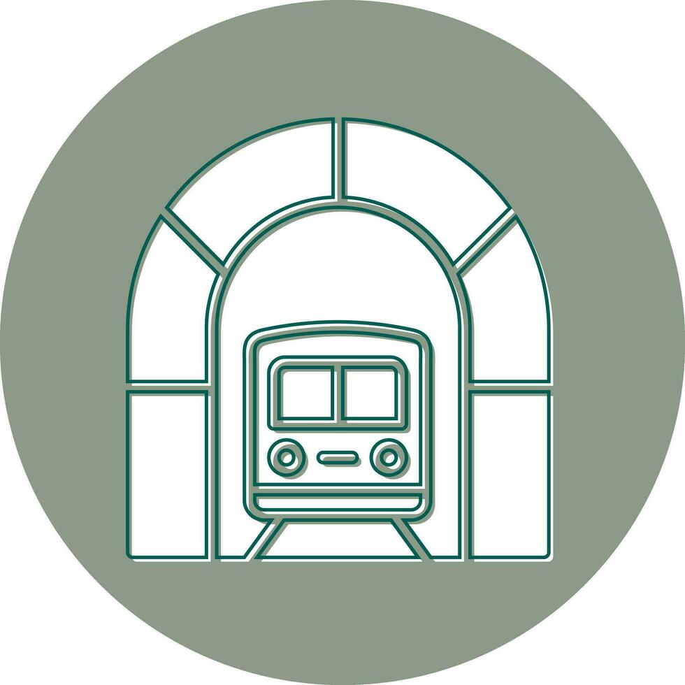 icono de vector de túnel