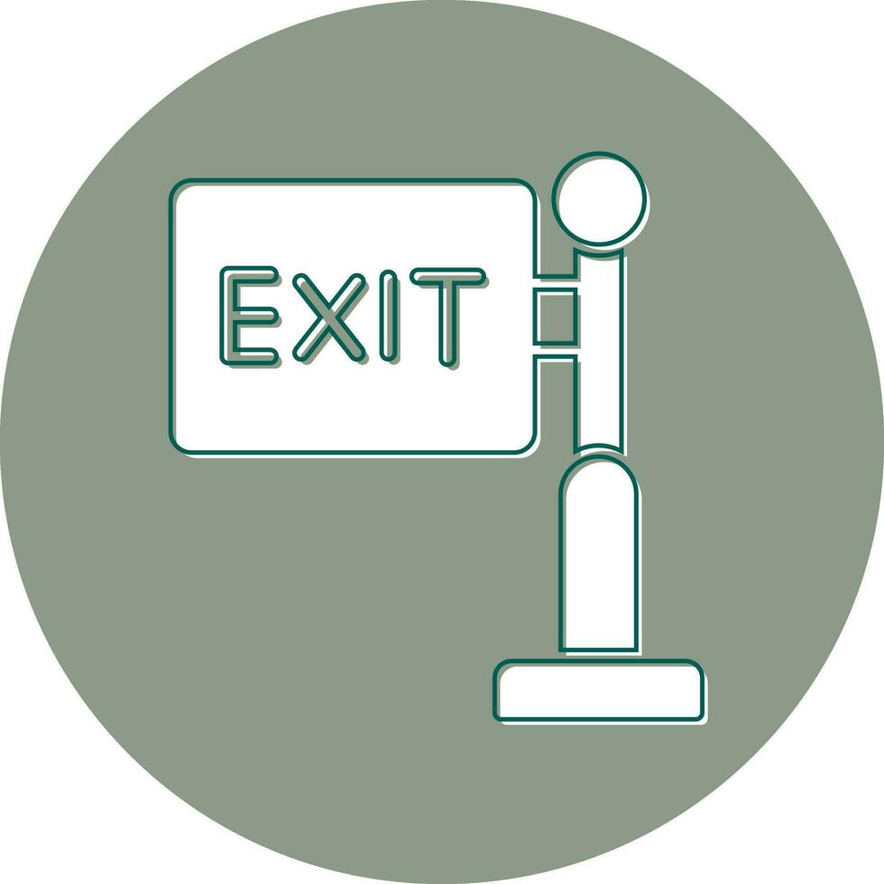 Exit Sign Vector Icon