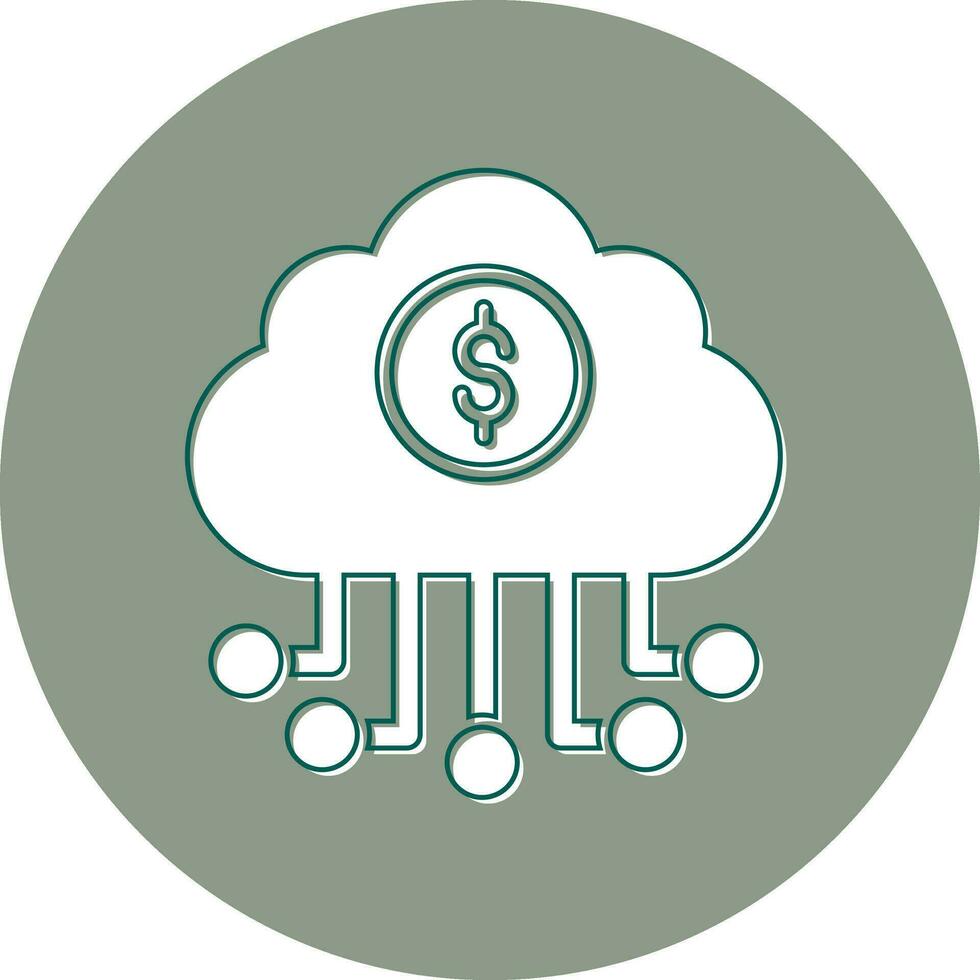 Banking Cloud Data Vector Icon