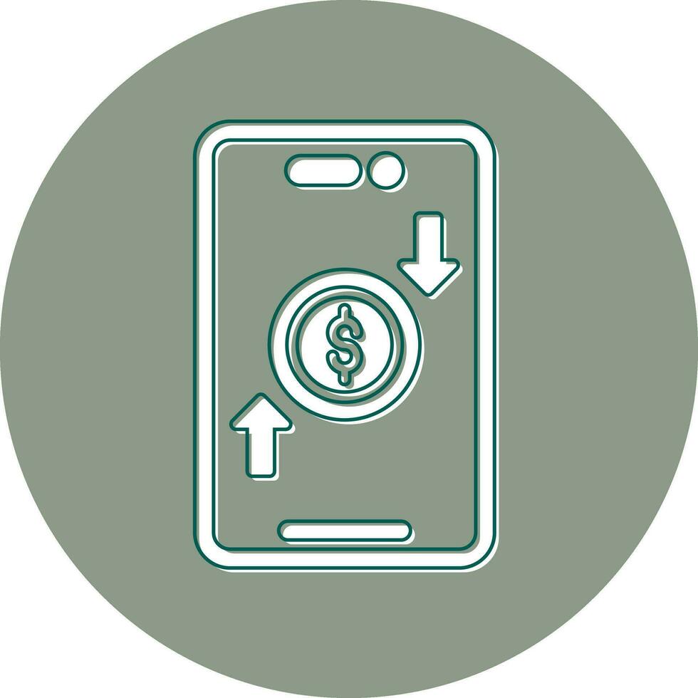 Online Money Transfer Vector Icon