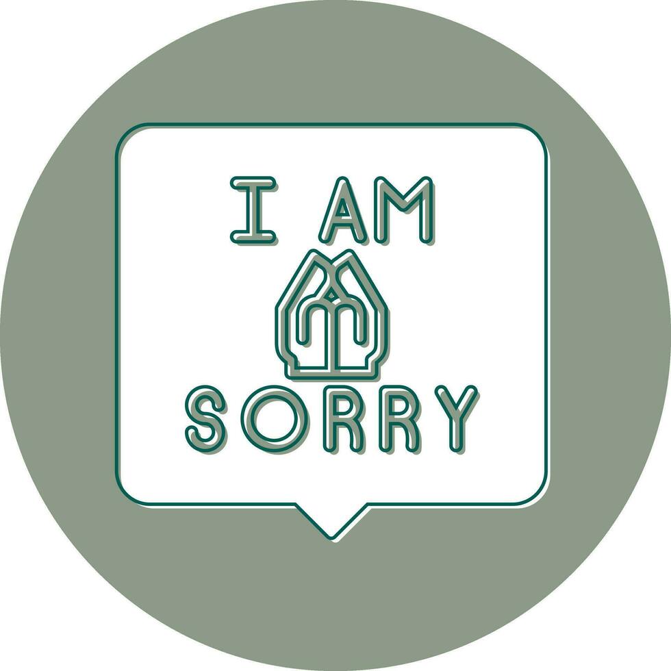 I Am Sorry Vector Icon