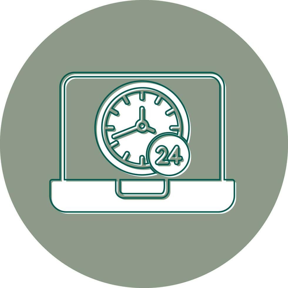 24 Hours Vector Icon