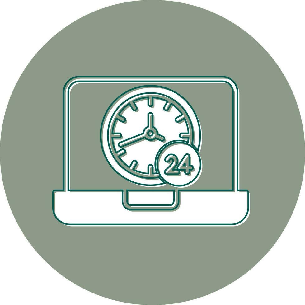 24 Hours Vector Icon