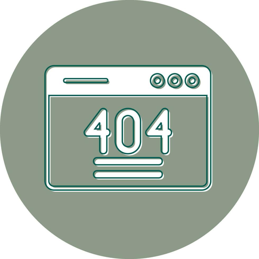 404 Error Vector Icon