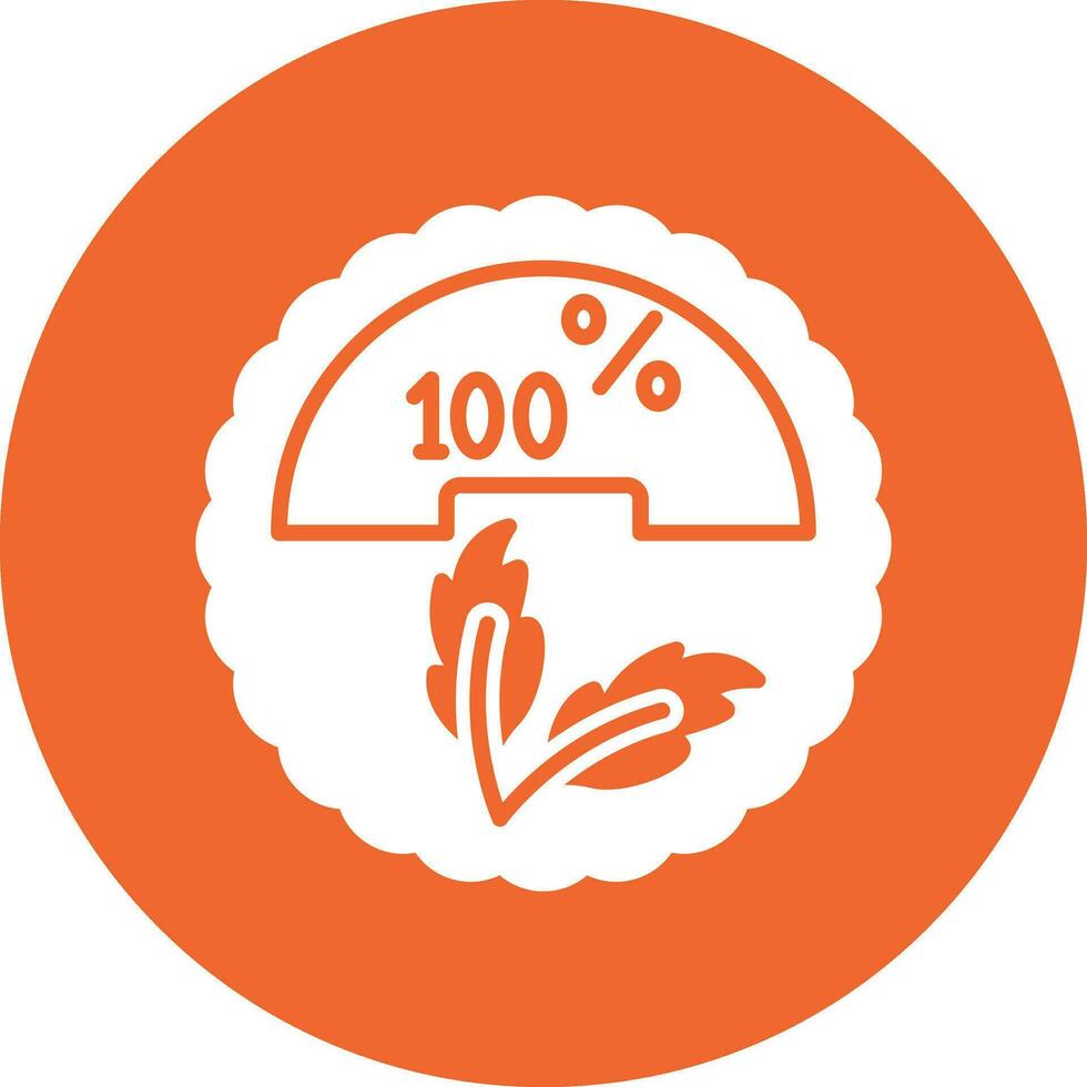 100 por ciento vector icono