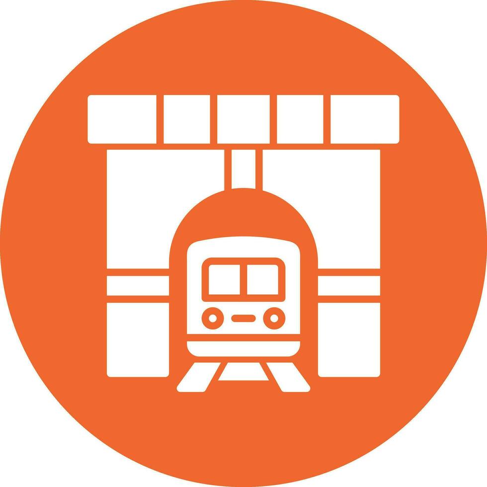 icono de vector de túnel