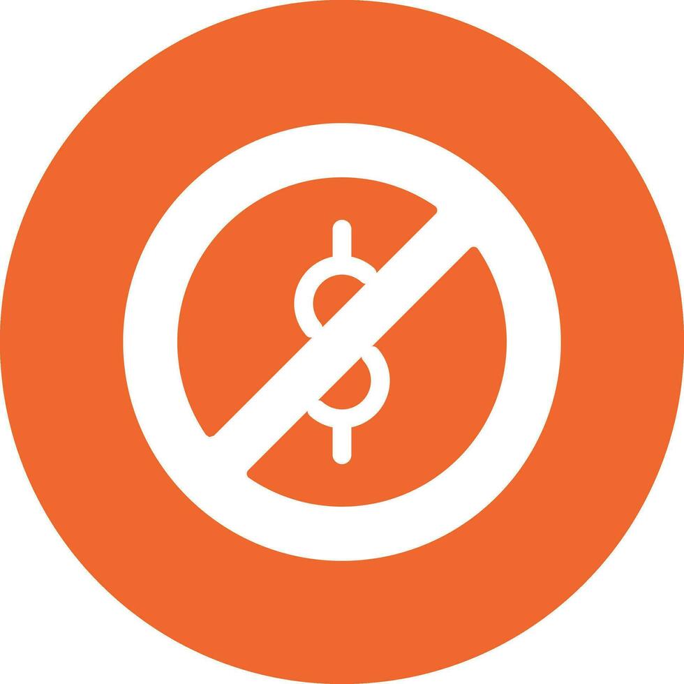 Cash Forbidden Vector Icon