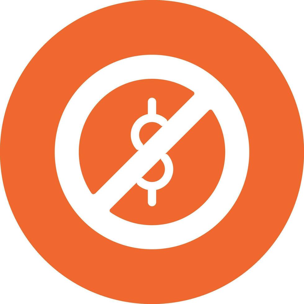 Cash Forbidden Vector Icon