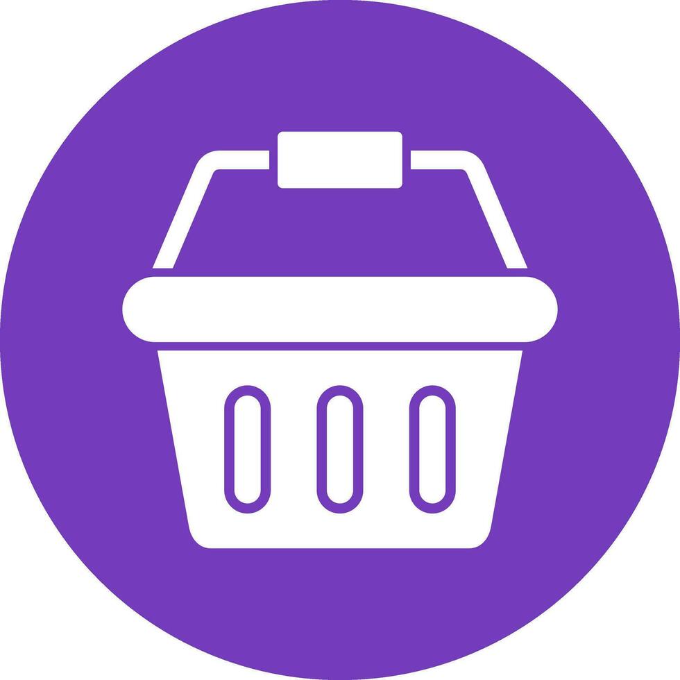 icono de vector de cesta de compras