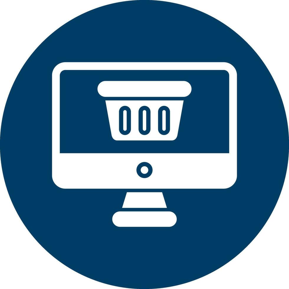 icono de vector de compras en línea