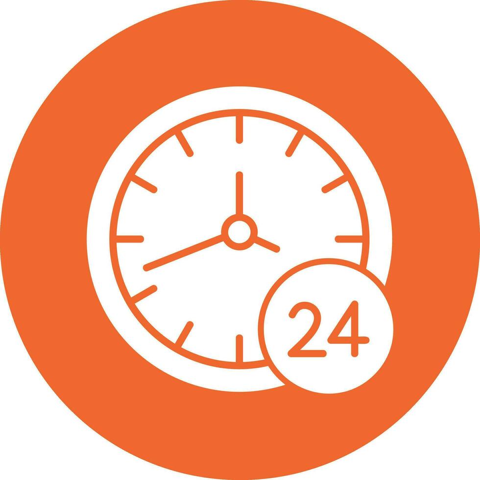 24 Hours Vector Icon