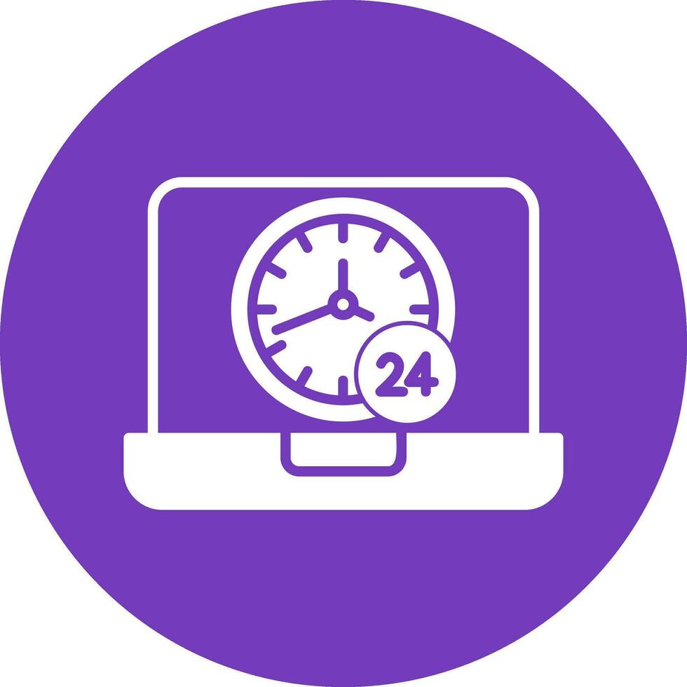 24 Hours Vector Icon